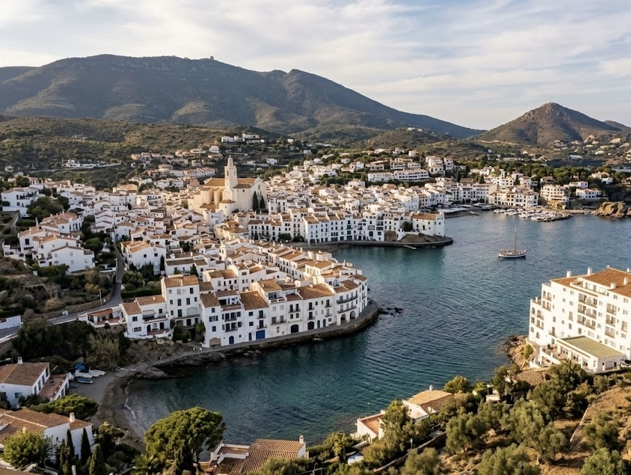 Le village de Cadaqués et ses maisons blanches sur la Costa Brava