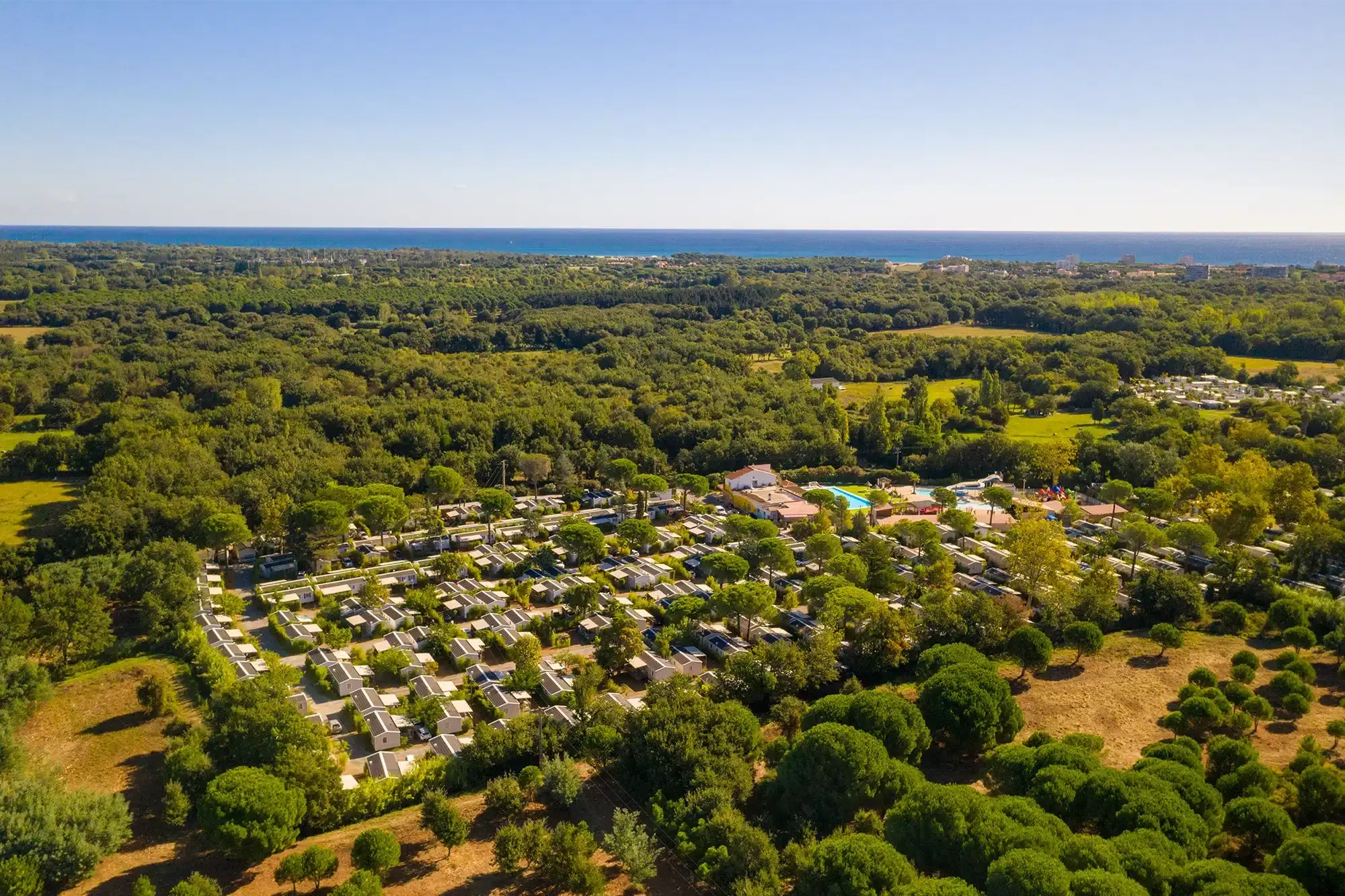 vista del camping y del mar