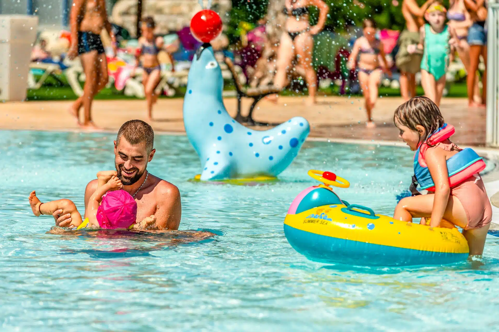 family pool area